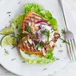 Tikka Seared Tuna Steaks with Sour Cream and Soft Herbs