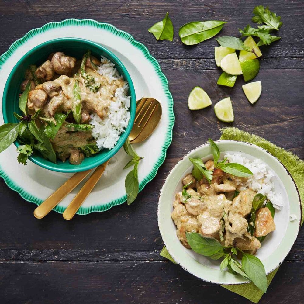 Thai Green Curry with Chicken and Asian Vegetables