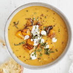 Spiced Roasted Butternut Squash and Lentil Soup