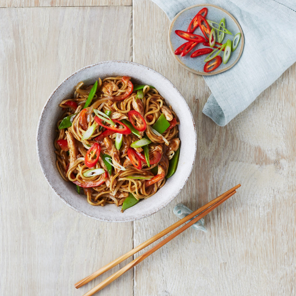 Recipe for Chinese Shredded Chicken Chow Mein Stir Fry | The Spice Tailor