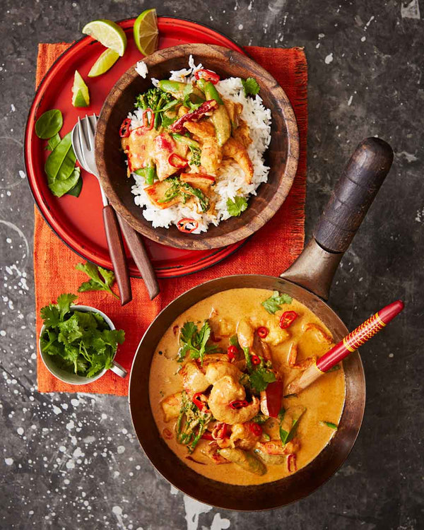 
      
      Thai Red Curry With Prawns And Green Veg
      
      