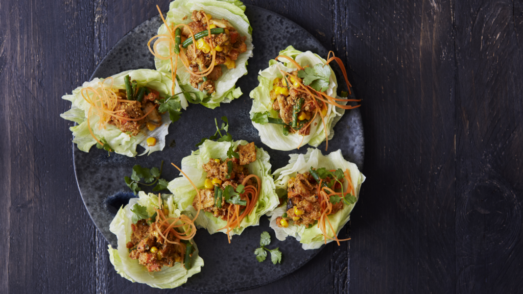Crunchy Rendang Vegetable Lettuce Wraps  - The Spice Tailor UK