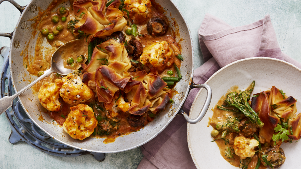 Filo-topped Vegetable Korma Curry - The Spice Tailor UK