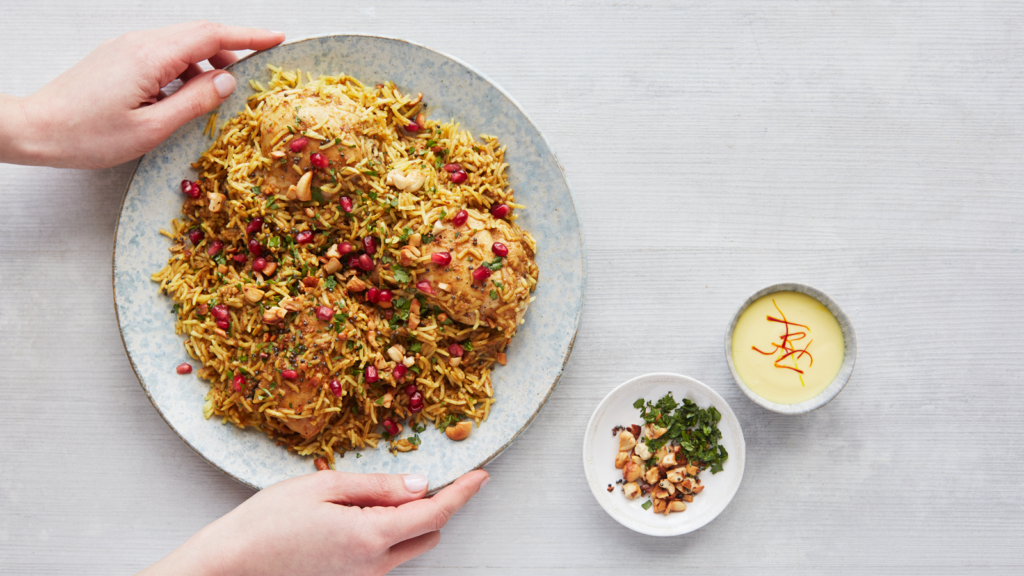 Delhi Chicken Biryani with Saffron Yoghurt - The Spice Tailor UK