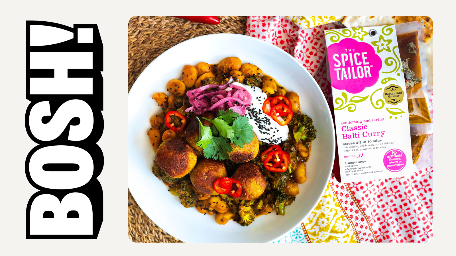 BOSH balti tempeh balls recipe