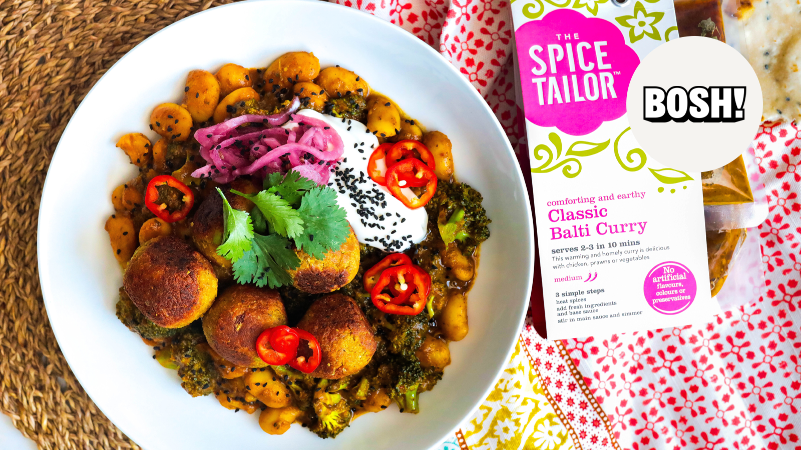 BOSH balti tempeh balls recipe