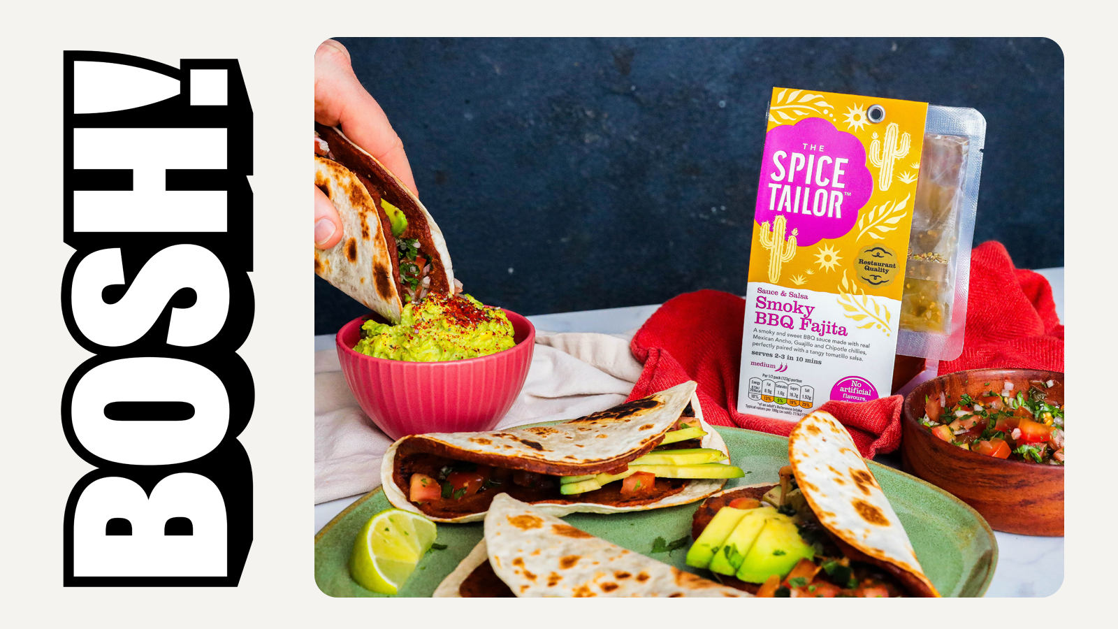 Smokey Smashed Chickpea tacos hero