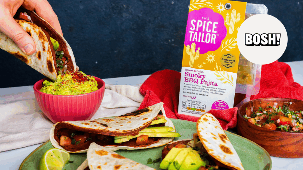 Smoky Smashed Chickpea Tacos - The Spice Tailor UK